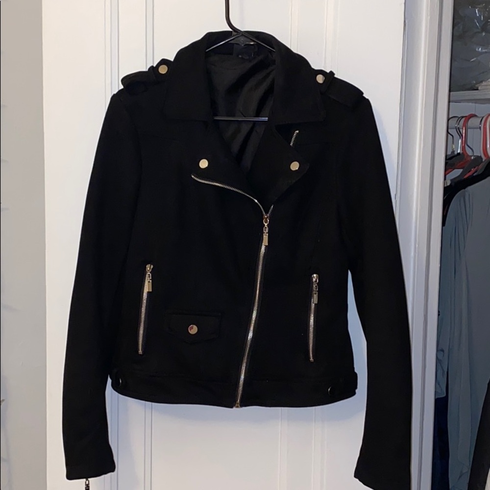 Beautiful Fall Black Suede Jacket